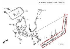 Cabo 4x4 Tração Embreagem Quadriciclo Honda FourTrax 420 - 2008 Até 2013 (REF: 41570HP5600) - comprar online