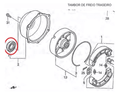 Retentor Tambor Freio Quadriciclo Honda FourTrax 420 - 2014 Acima (REF: 91253HM7003) - comprar online