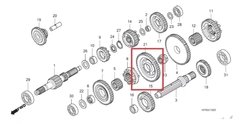 Engrenagem Secundária Ré Marcha Quadriciclo Honda FourTrax 420 - 46 Dentes (REF: 23751HP5600) na internet