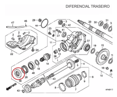 Retentor Traseiro Diferencial Quadriciclo Honda FourTrax 420 - 2008 Até 2013 (REF: 91251HP5601) - comprar online