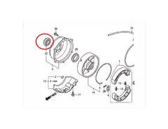 Retentor Original Tampa Tambor Freio Quadriciclo Honda FourTrax 420 - 2008 Até 2013 (REF: 91253HC4003) - comprar online