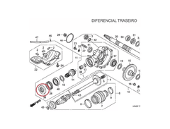 Retentor Traseiro Quadriciclo Honda FourTrax 420 - 2014 Acima (REF: 91251HR0F01) - comprar online