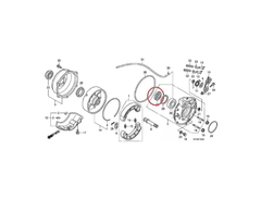 Retentor Tambor Freio Quadriciclo Honda FourTrax 420 - 2008 Até 2013 (REF: 91256HP5601) - comprar online