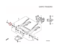 Bucha Garfo Balança Traseira Quadriciclo Honda FourTrax 420 - 2008 Até 2013 (REF: 52142HP5600) - comprar online