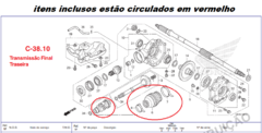 Cruzeta Cardan Quadriciclo Honda FourTrax 420 - 2014 Acima (REF: 40300HR3A20) - comprar online