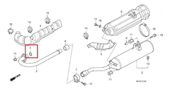 Junta Tubo Escapamento Quadriciclo Honda FourTrax 420 - 2008 Até 2013 (REF: 18291MN4920) - comprar online