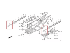 Parafuso Chassi Suporte Motor Quadriciclo Honda FourTrax 420 - 2008 Acima (REF: 90103147000) - comprar online