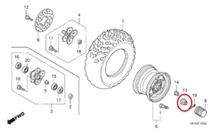 Porca Castelo Eixo Traseiro Quadriciclo Honda FourTrax (REF: 90304HM7A10) - comprar online