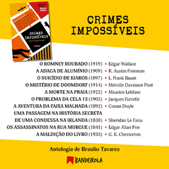 CRIMES IMPOSSÍVEIS antologia de Braulio Tavares na internet