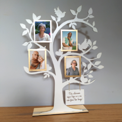 Árvore genealógica Homenagem com 4 porta Retratos (fotos 9x7cm)