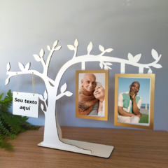 Árvore genealógica Homenagem com 2 porta Retratos (fotos 10x15cm)