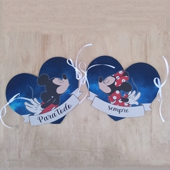 Placa Cadeira dos noivos "Mickey e Minnie"
