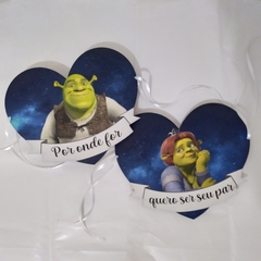 Placa Cadeira dos noivos "Shrek e Fiona"