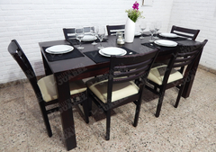 Jgo. de Comedor Euro (Lustre Roble Oscuro)