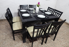 Jgo. de Comedor Euro Cuadrado (Lustre Wengue)