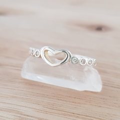 Anillo Girlfriend Corazón Cubic Plata 925 - tienda online