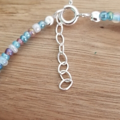 Pulsera Mar Extensible 20cm Perla Cubic Plata 925