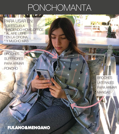 PonchoManta Grande Estampada - Rombos - tienda online