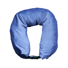 Almohada Cuello De Viaje Guarda Ropa Plush - Azul - Fulano y Mengano