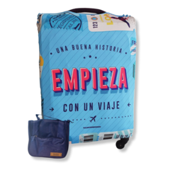 Kit De Viaje: Funda Cubre Valija Mediana 23kg + Neceser Portacosmetico - Historia