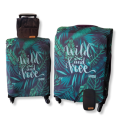 Kit De Viaje: Funda Cubre Valija Cabotaje + Funda Valija 23kg + Neceser Portacosmeticos + Portadocumento - Wild And Free