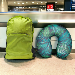 Combo Viaje: Almohada Cuello Cervical + Mochila Plegable - Wild and Free