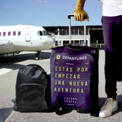 Kit De Viaje: Funda Cubre Valija Carry On + Mochila Plegable - Aeropuerto