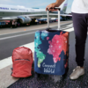 Kit De Viaje: Funda Cubre Valija Carry On + Mochila Plegable - Mapa Connect