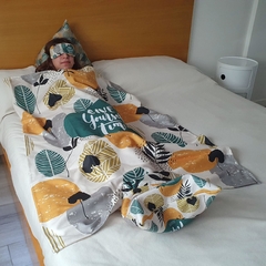 Combo pochoclero: manta polar + almohadón - Give Amarillo - tienda online