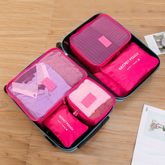 Organizador de Valija Set x6 Estuches - Fucsia - Fulano y Mengano