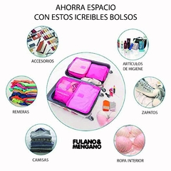 Imagen de Organizador de Valija Set x6 Estuches - Fucsia