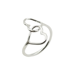 Anillo 269 corazones entrelazados Joyas Mila