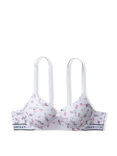 Corpi o Blanco Floral Con Aro Push up Logo Edition 34B Victoria s