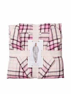 Pijama Franela Rosa Cuadrille Lurex Plata S M Linea Signature Victoria's Secret - comprar online