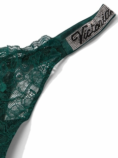 Bombacha Panty Colaless Encaje Verde Inglés Strasses S M L Victoria's Secret - comprar online