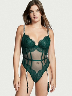 Body Encaje Verde Inglés Ligas Desmontables Strasses M Linea Very Sexy Shine Victoria's Secret