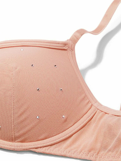 Corpiño Bralette Push-Up Nude Strasses Pink S 85/90 M 90/95 L 90/100 Victoria's Secret