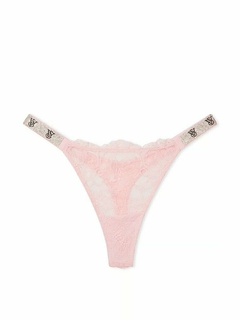 Bombacha Panty Colaless Encaje Rosa Strasses S M L Victoria s Secret