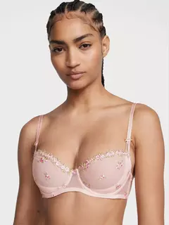 Corpino Rosa Encaje Bordado Rosebud Collection 32DD Victoria s Secret