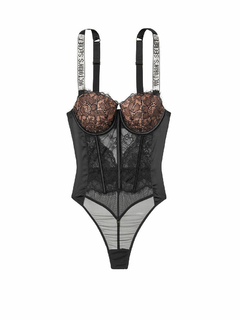 Body Encaje Negro y Nude Lightly Lined Bretel Strasses S 85/90 Linea Very Sexy Shine Victoria's Secret - comprar online