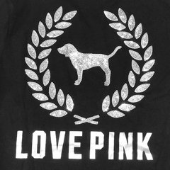 Remera Campus Negra Lentejuela Plateadas Love Pink XS/ S Pink Victoria's Secret - Ninna's Choice