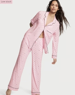 Pijama Modal Rosa Monograma & Lunares M Victoria's Secret