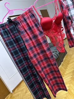 Pijama Franela Cuadrille Combinado M L Linea Signature Victoria's Secret - tienda online