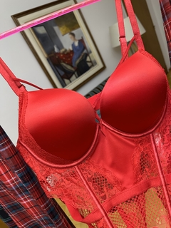 Body Encaje Rojo M L Linea Very Sexy Shine Victoria's Secret - tienda online