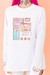 Camiseta Manga Longa Cards Aesthetic detalhe manga BRANCO - Unissex