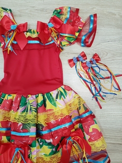 Vestido Junino Ranya Vermelho - comprar online