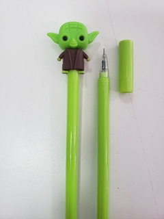 Caneta ponta fina mestre Yoda/verde