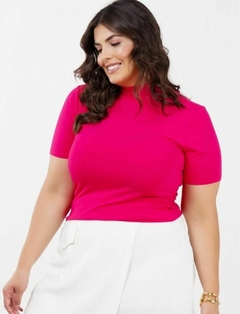 BLUSA GOLA ALTA LISA - COR: PINK - comprar online