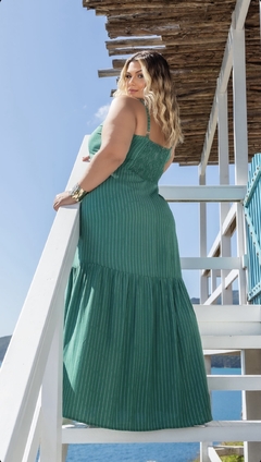 VESTIDO LONGO RISCA GIZ MARANHÃO - VERDE - comprar online