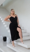 VESTIDO MIDI PEROLA - PRETO